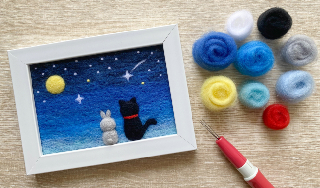 一起看流星毛氈畫