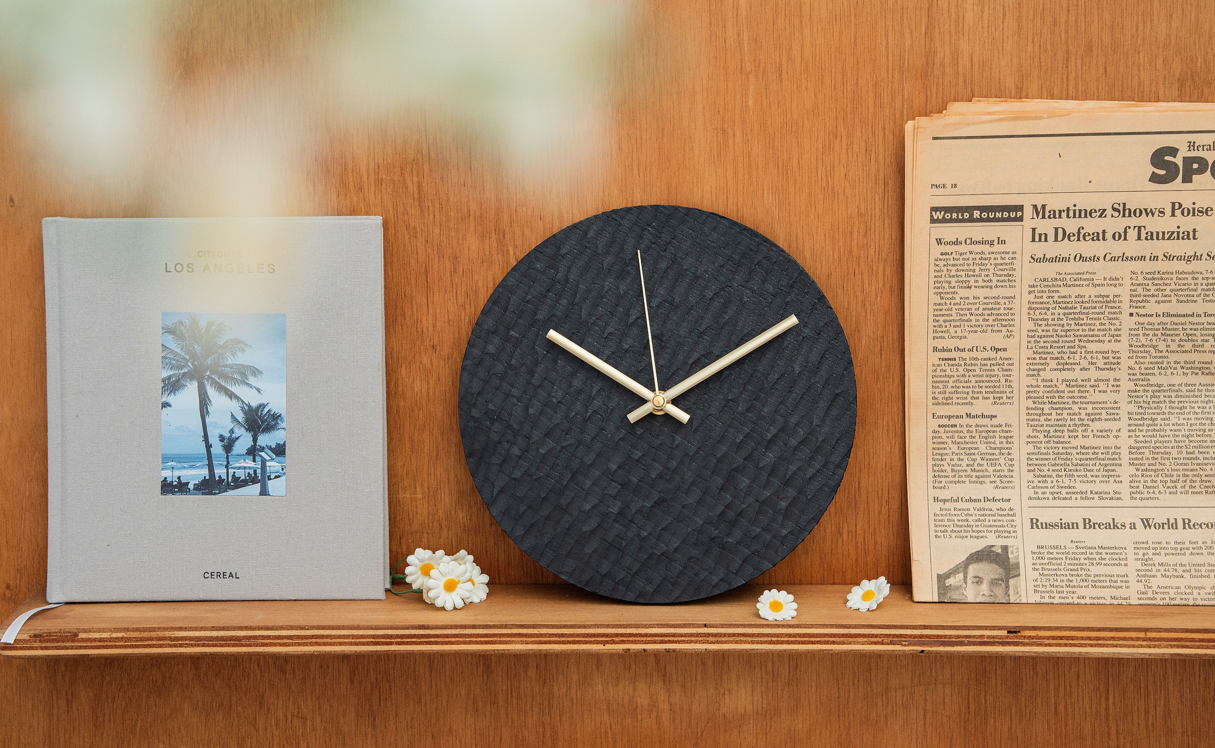 藍染木質掛鐘｜太平藍